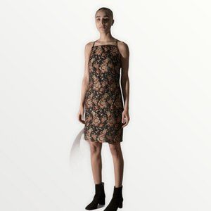 NWT Nomia Garmentory Square Neck Brocade Mini Dress Floral Size 4